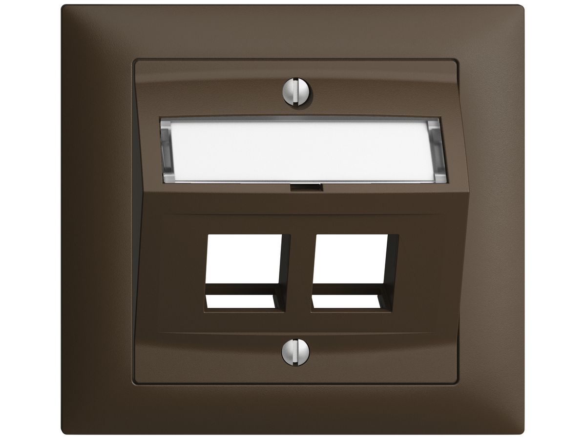 EB-Montageset EDIZIOdue FKE, mit Schrägauslasshaube, für 2×Keystone, coffee