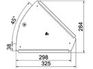 Deckel BET RBD 45° 300×325mm Stahl bandverzinkt Zink-Aluminium