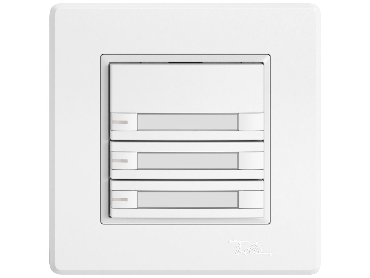 UP-KNX-Taster RGB EDIZIO.liv SNAPFIX® Temperaturfüh.RGB-LED Pap.3×T 2-Tbed.ws