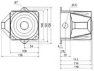 LED-Blitz-Sirene WERMA, 9...60VDC, 105dB, 32 Töne, 2 Töne fernansteuerbar, rot