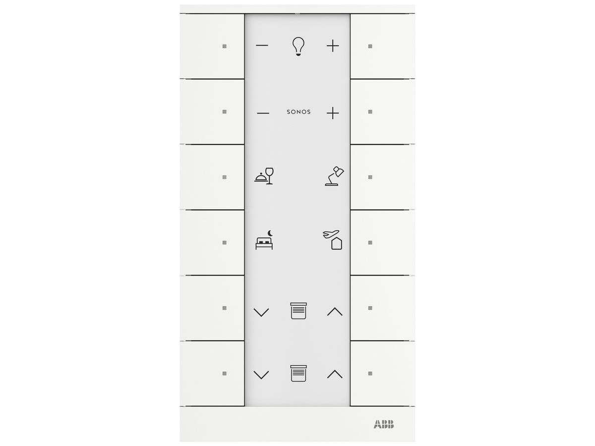 Raumbediengerät ABB-free@home SB-F-12.0.1, 12 Tasten weiss glanz