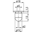 Abhängehalterung Sylvania OneTrack Messing Ø12×13mm Chrom