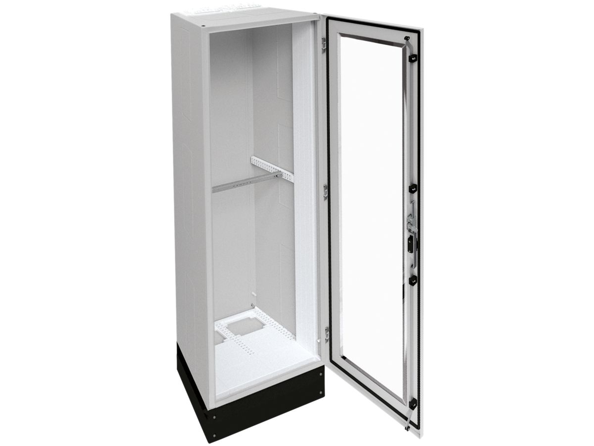 Schrank Hager univers SK I 1850×550×400mm mit Sockel 200mm+Tür transparent IP55