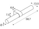 LED-Wandleuchte SLV LYGANT double 11W 800lm 3000K IP44 587×75mm Chrom