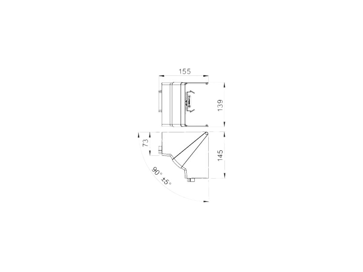 Inneneck Bettermann GKH variabel 70×170mm halogenfrei reinweiss