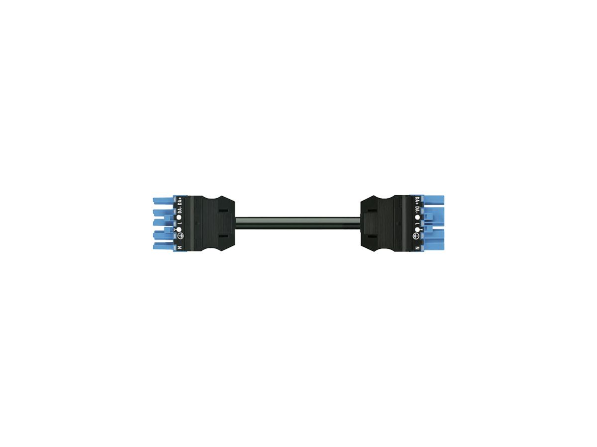 Verbindungsleitung MIDI 5×2.5mm² 20A 400V 1m Cod.I Buchse/Stecker blau Cca
