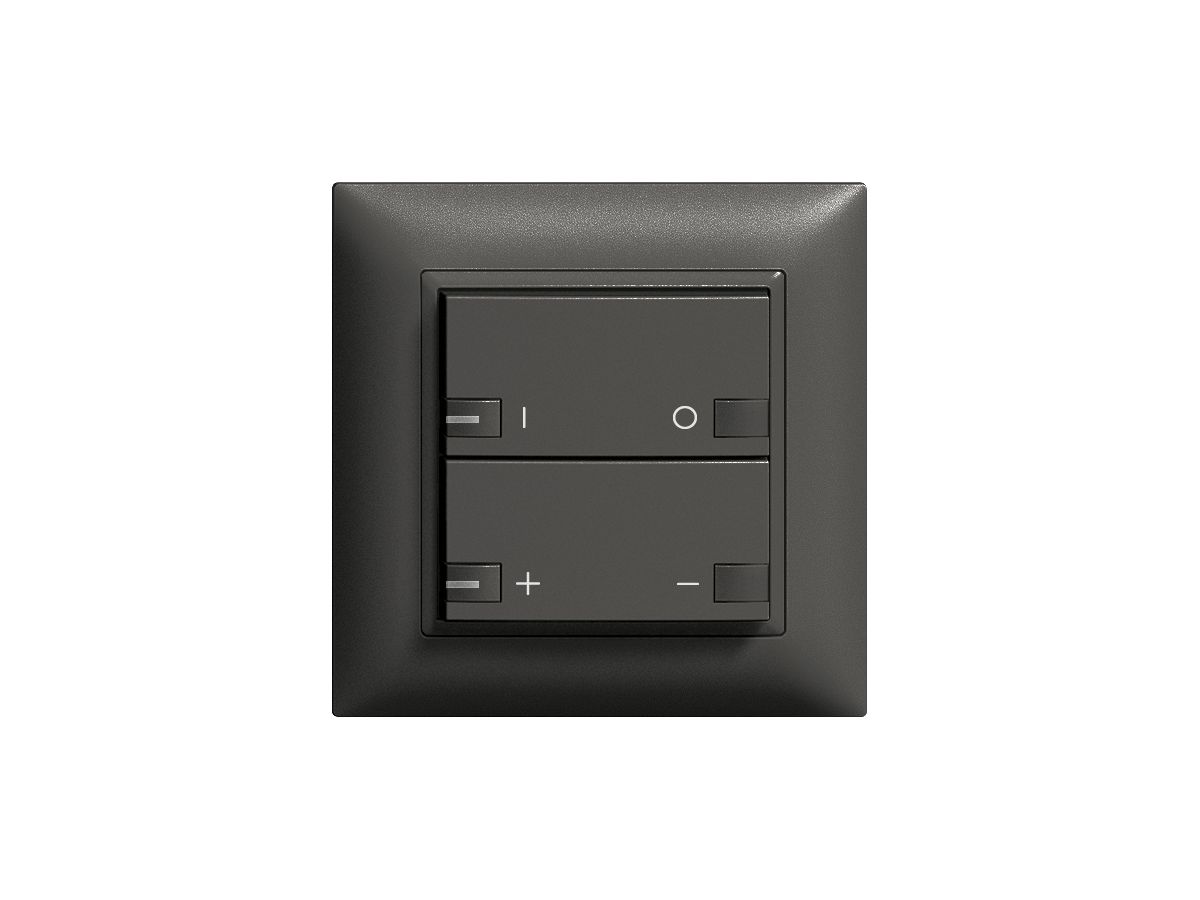 UP-Frontset ON-OFF Dimmer 2T mit LED ZEP EDIZIOdue schwarz