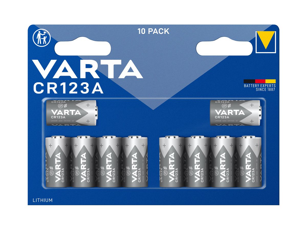 Batterie Lithium VARTA Electronics CR123A 3V Blister à 10 Stück