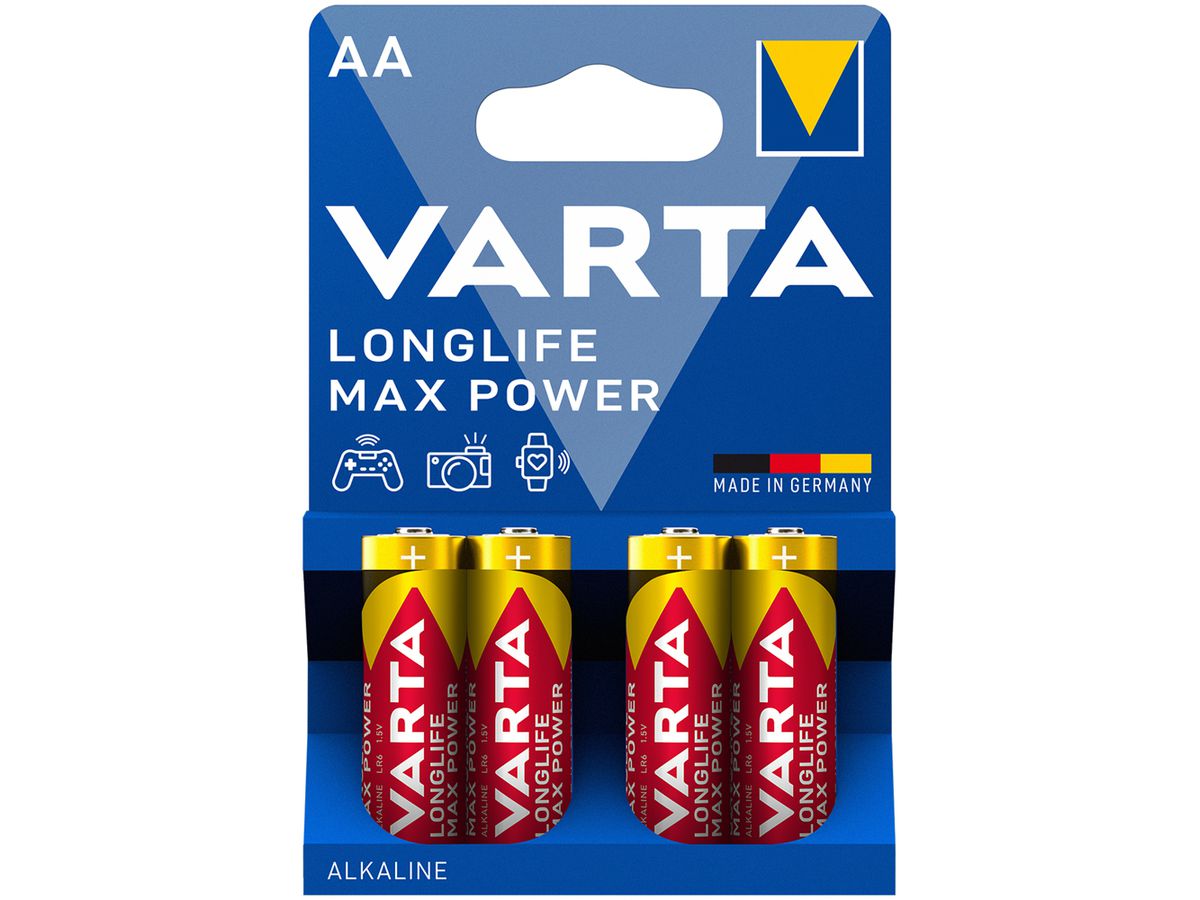 Batterie Alkali VARTA Max Power AA Blister à 4 Stück