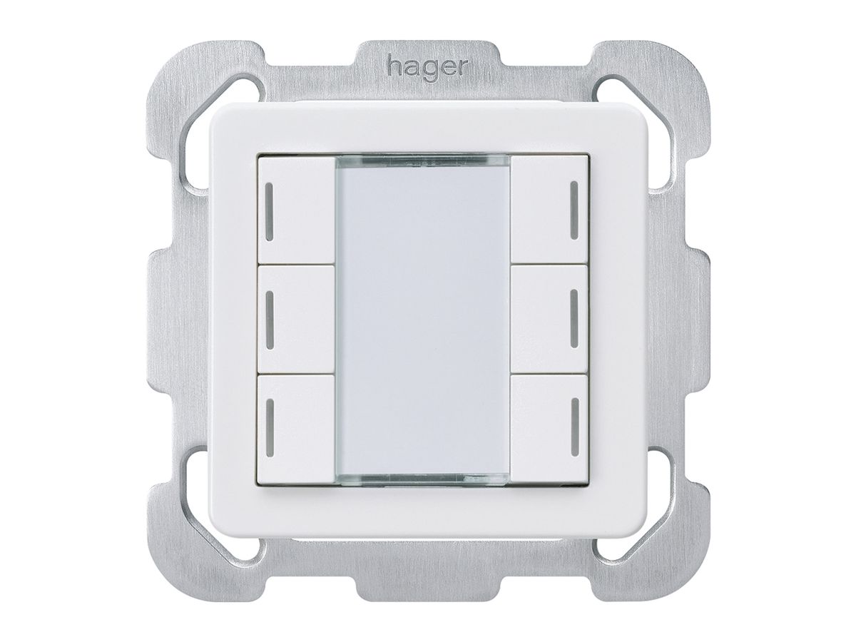 UP-Taster Hager basico B KNX 6-fach LED weiss