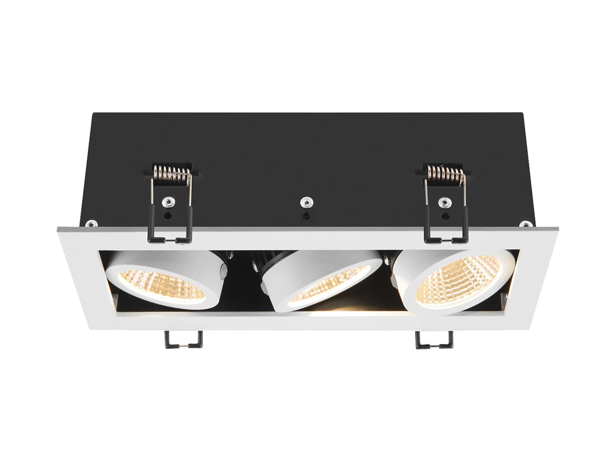 LED-Downlight SLV KADUX Triple 20W 2350lm 3000K 38° DIM 210×90mm weiss