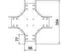 Kreuzstück BET RK 60×100mm Stahl bandverzinkt