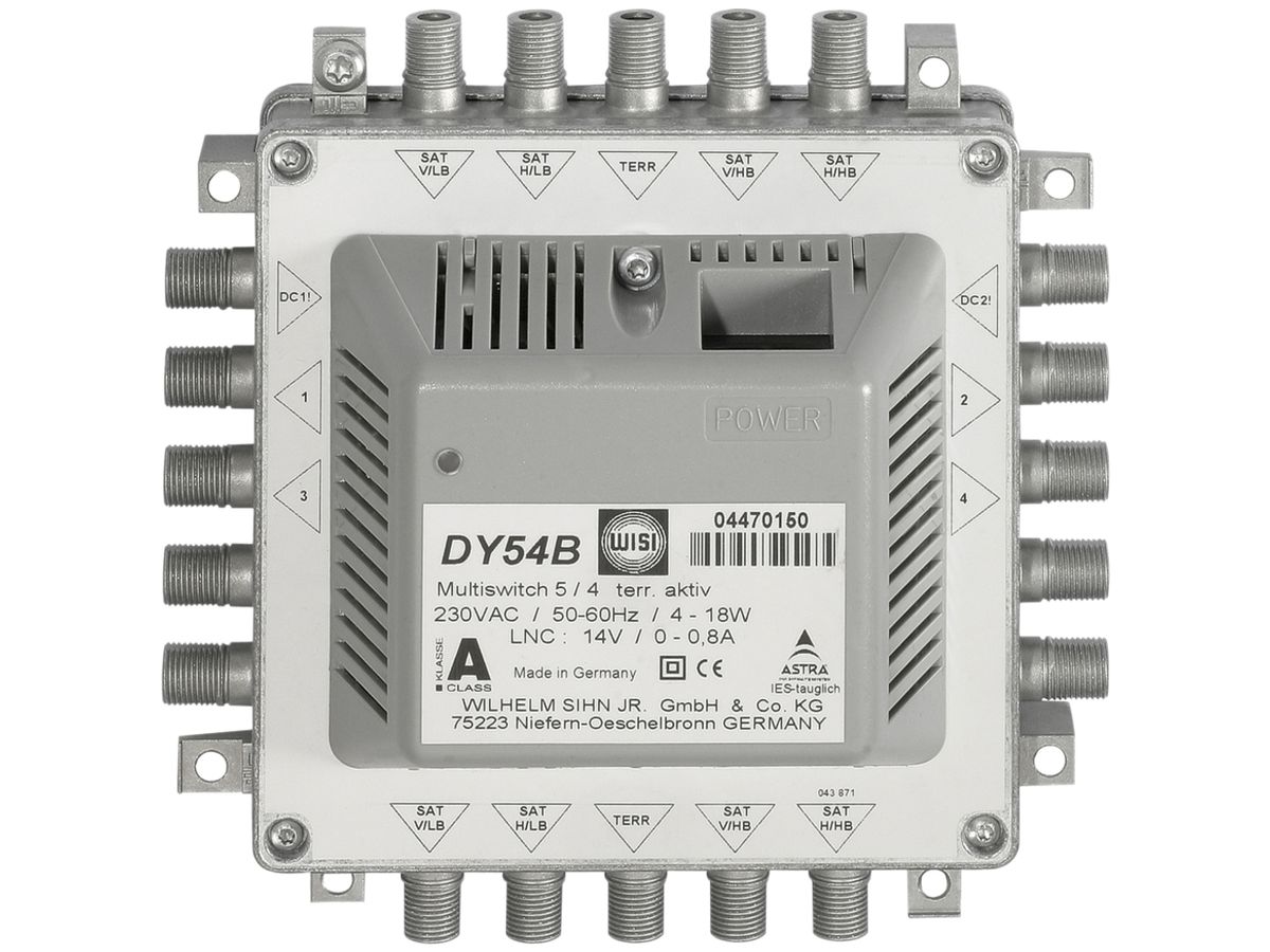 Multiswitch 5 Eing./4 Ausg. DY54B WISI aktiv