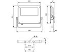 LED-Strahlerleuchte CoreLine Tempo BVP125 LED80/740 A, grau