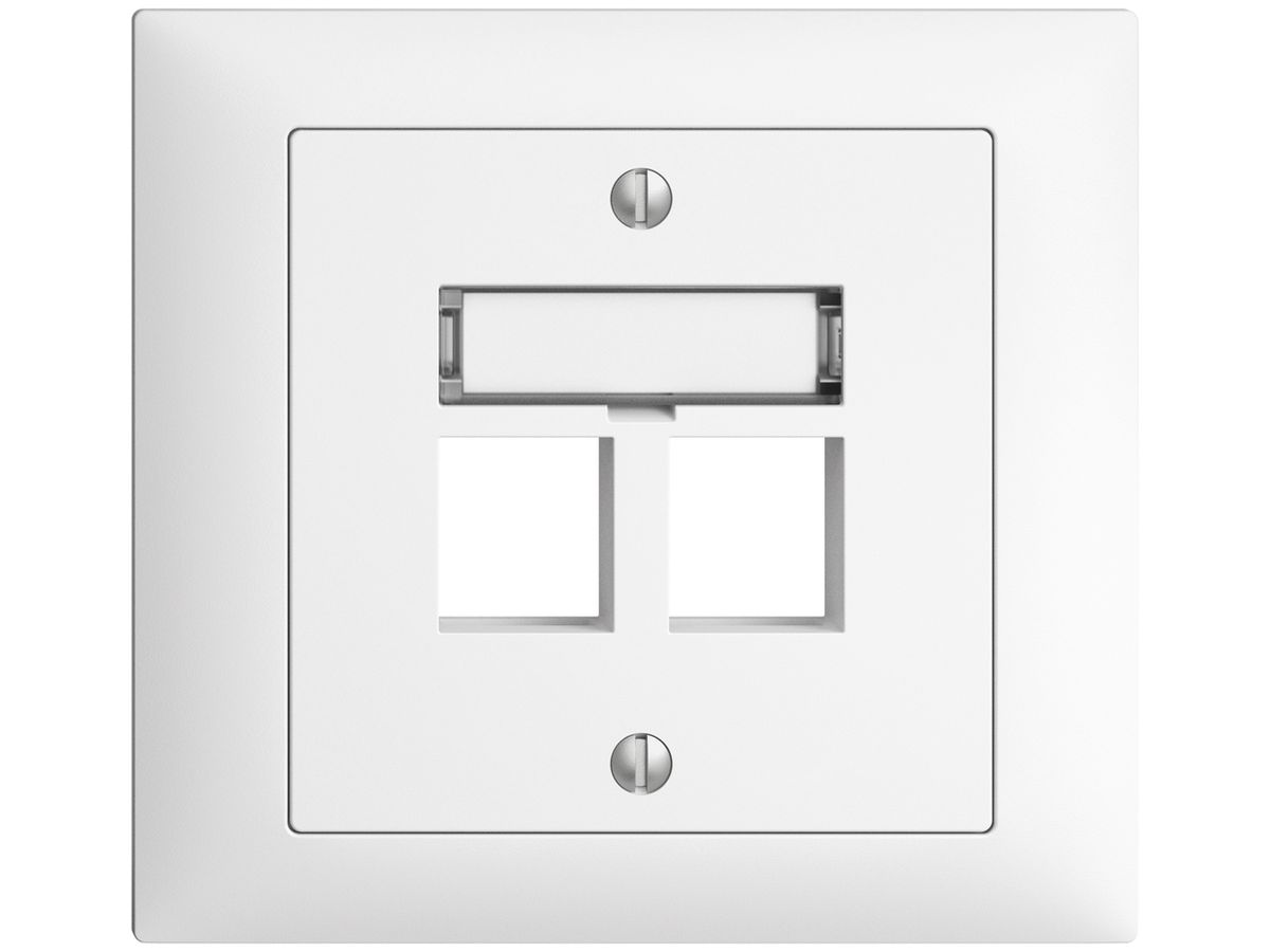 EB-Montageset EDIZIOdue FKE, Geradeauslass, für 2×Keystone, weiss