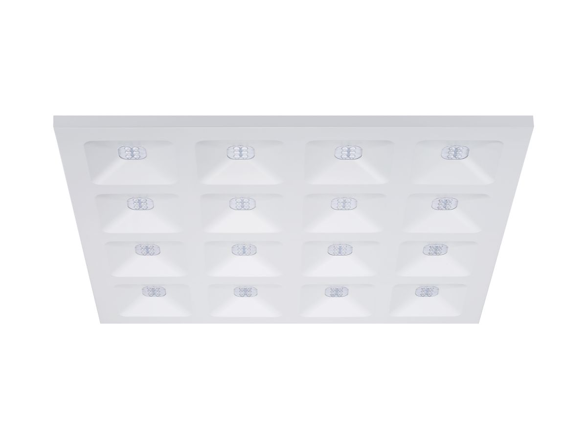 EB-LED-Deckenleuchte QUADRO UGR16 DALI 600×600 36W 4600lm 840 weiss