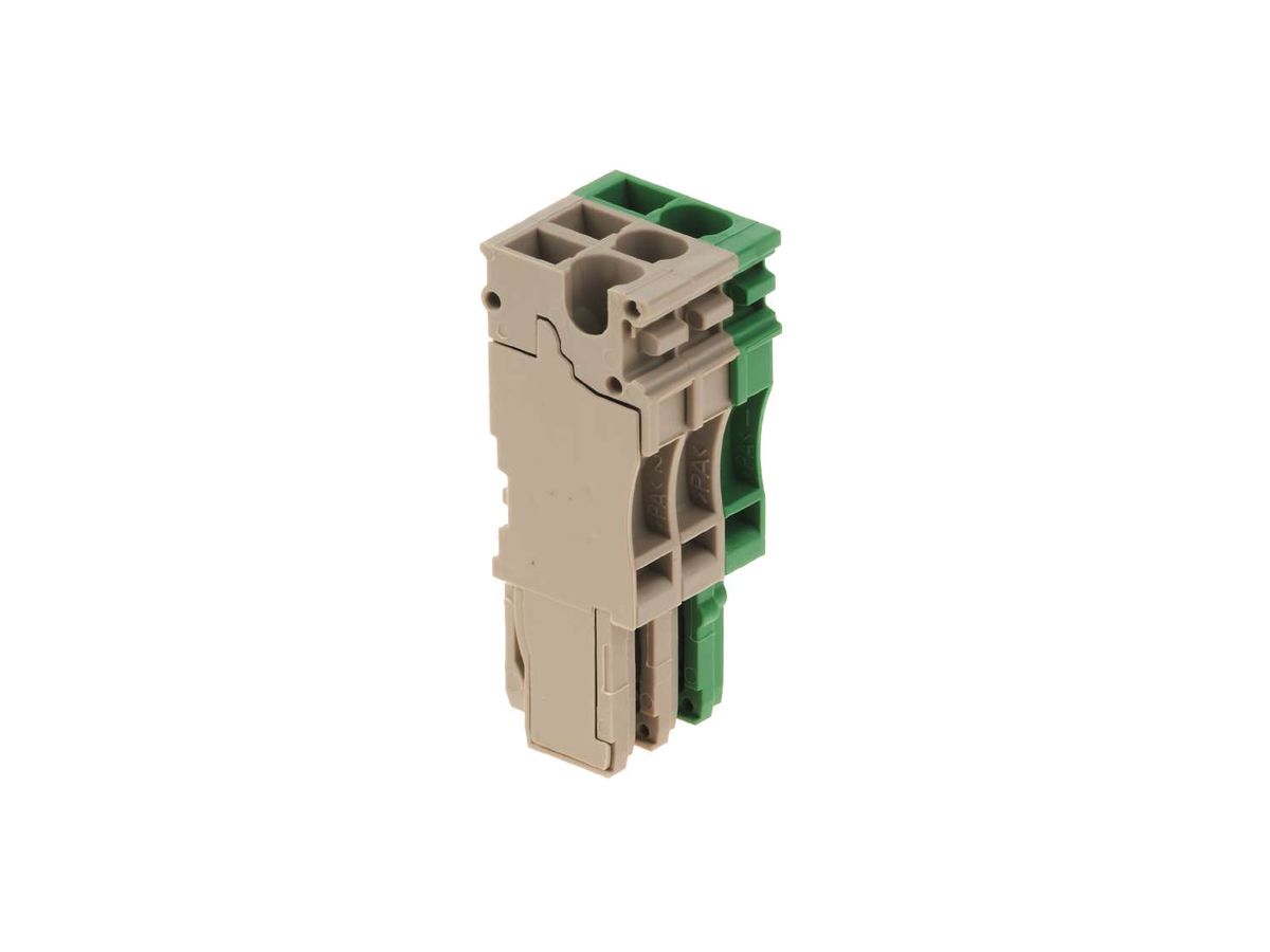 Stecker Weidmüller ZP 2.5/1AN/3 Zugfeder 2.5mm² 3L grün, beige