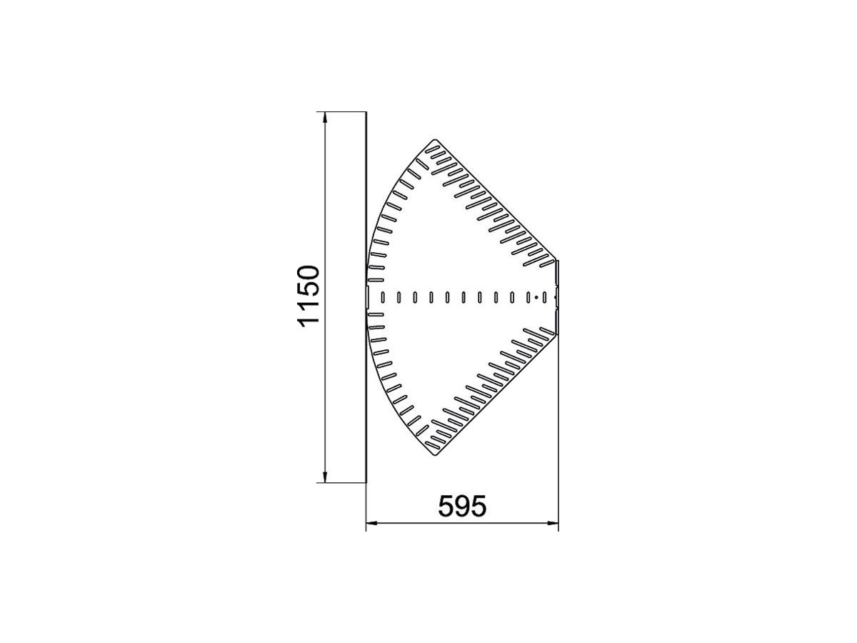 Bogen BET RB W verstellbar 85×600mm Stahl bandverzinkt