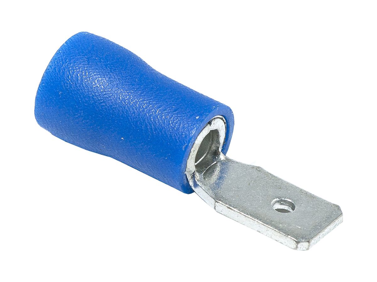Flachstecker isoliert PVC blau Pidg.4.8×0.5
