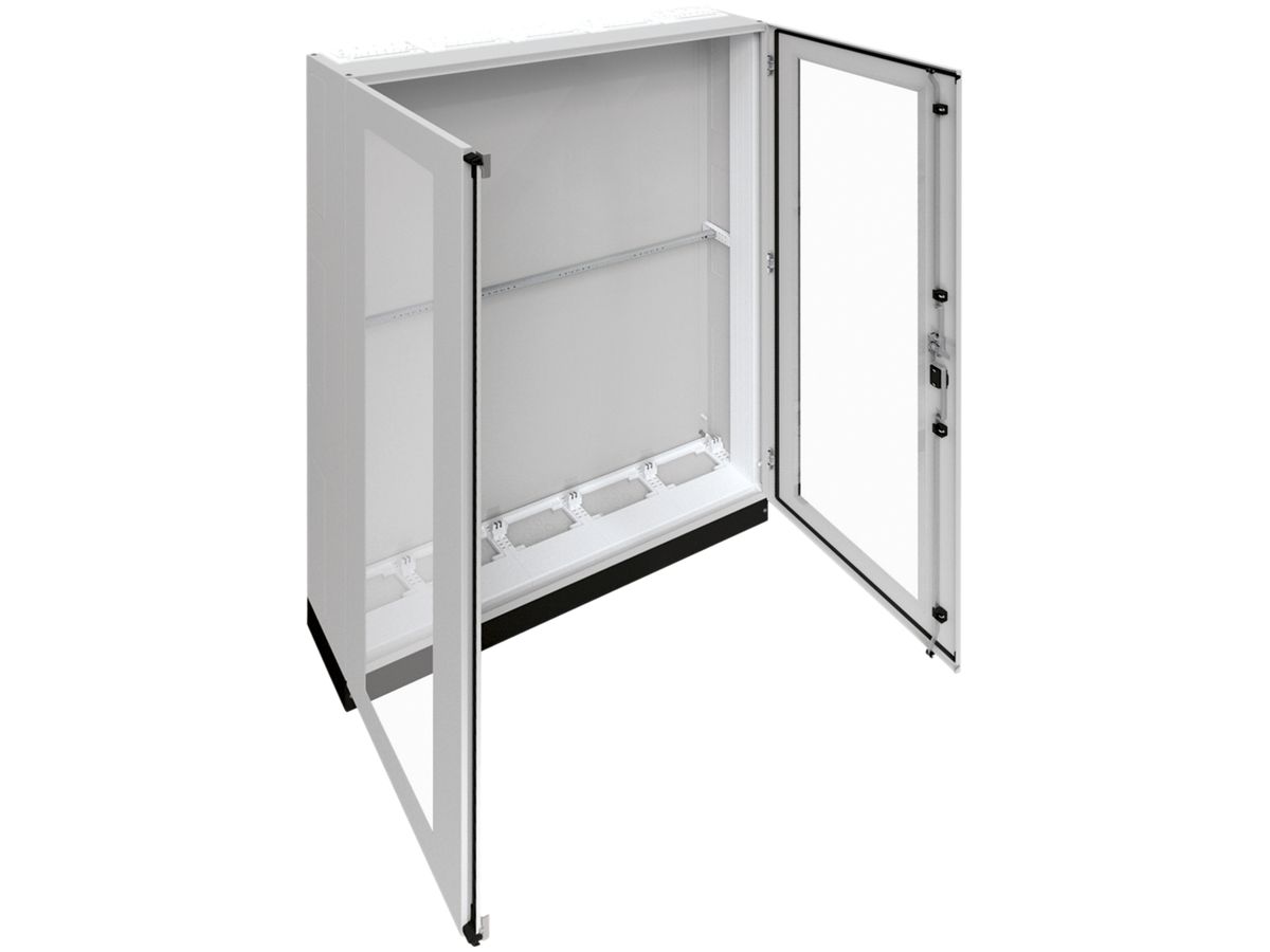 Schrank Hager univers SK I 1850×1300×275mm mit Sockel 100mm+Tür transparent IP55