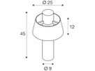 Wegeleuchte SLV PHOTONI 45 E27 1×0…13W IP55 Fussplatte 250×450mm rost