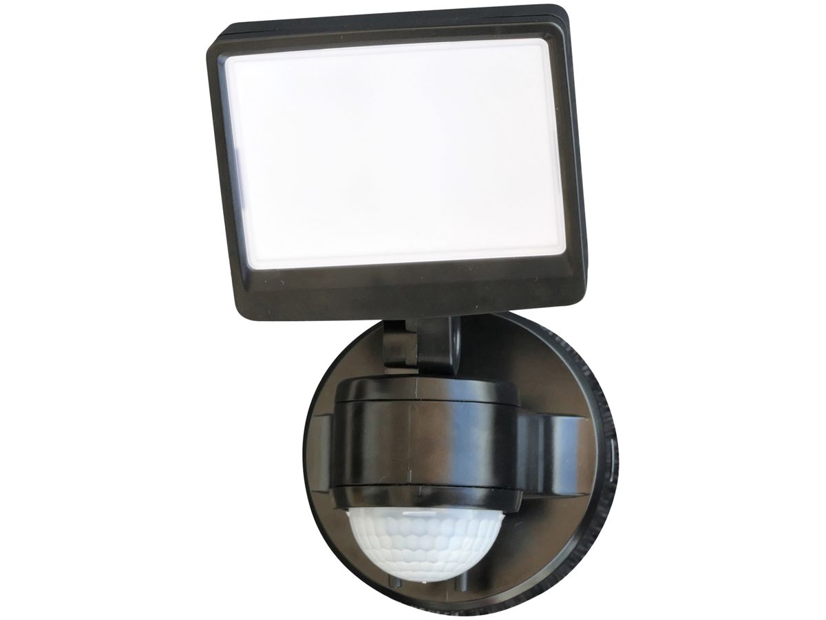 LED-Wandstrahler Z-LED 360° PIR-Sens. 6W 450lm 4500K 140×51mm IP54 schwarz