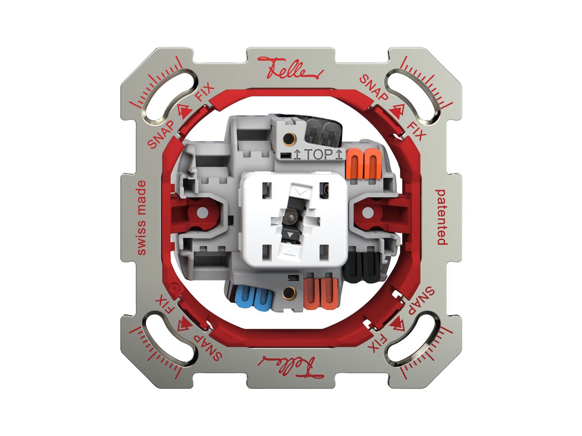 UP-Drucktaster Feller SNAPFIX® ARK/1P Seitenbel.weiss