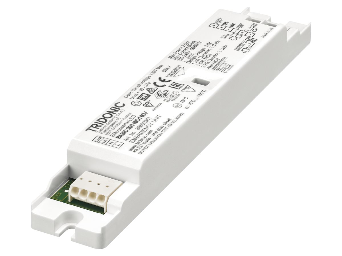 Notlichtmodul Tridonic EMconverterLED BASIC 204, NiCd/NiMH 250V