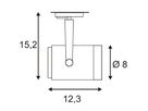 Strahler SLV EURO SPOT, GU10 25W mit 1-Phasen-Adapter IP20 weiss