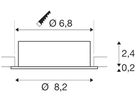 LED-Downlight SLV NEW TRIA 68 GU10 1×10W DIM Ø82mm weiss