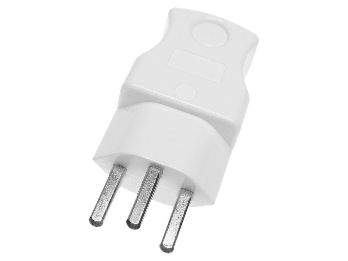 Stecker ELBRO T23 weiss 16A 250V mit 3 Kabeleinführungen