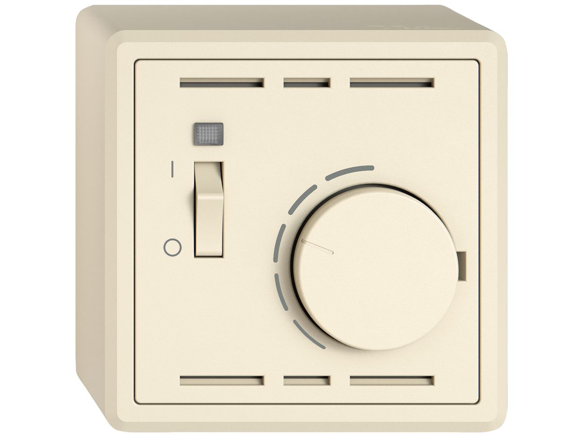 AP-Raumthermostat EDIZIO.liv SNAPFIX® m.Schalter 230VAC 50Hz cr