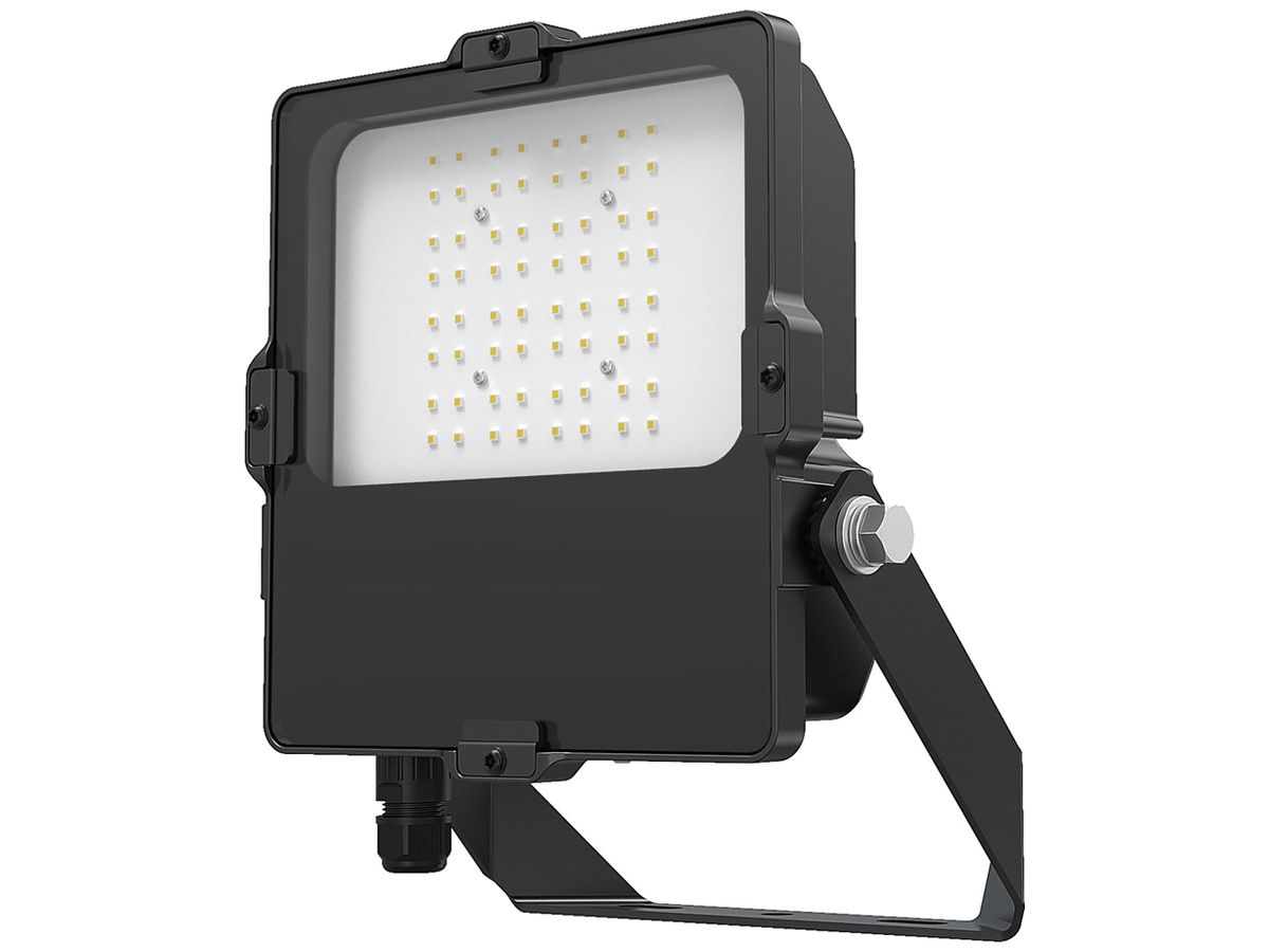 LED-Strahler DOTLUX LENSplus 50W 6270lm 830 IP66 120° 324×240mm schwarz