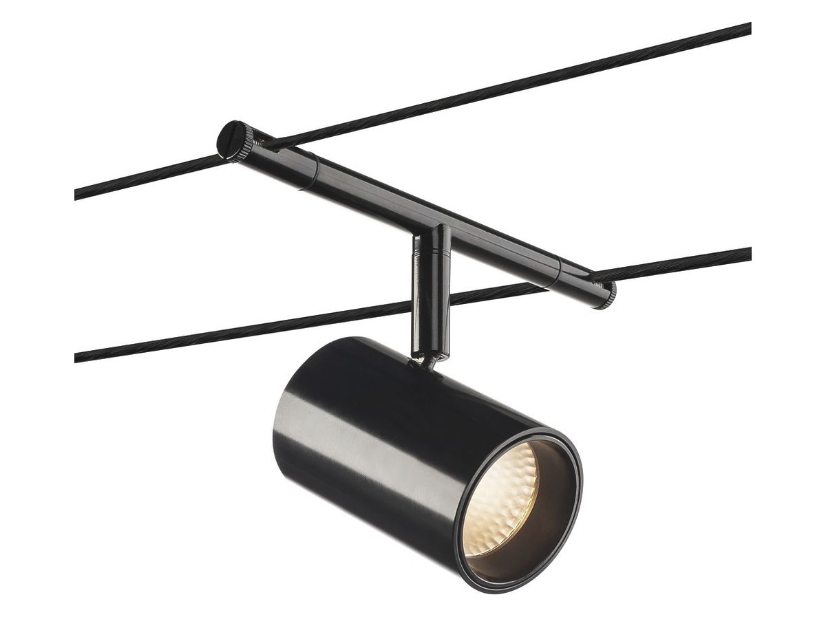 LED-Leuchte SLV NOBLO für NV-Seilsystem TENSEO 12V 8.5W 420lm 2700K 36° schwarz