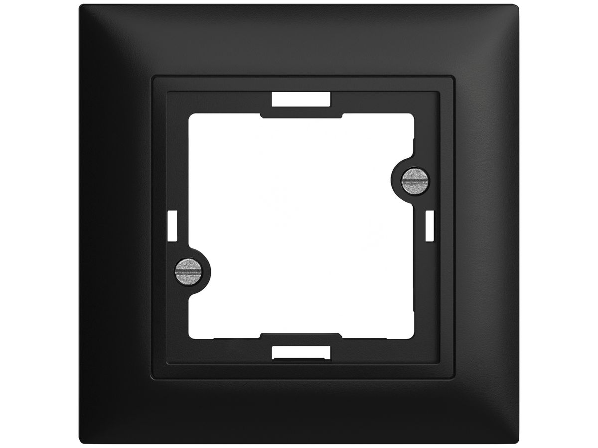Frontset, EDIZIOdue schwarz 88×88mm für Signallampe flach