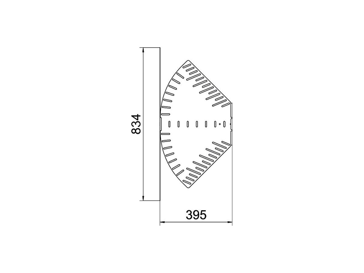 Bogen BET RB W verstellbar 85×400mm Stahl bandverzinkt