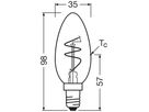 LED-Lampe Osram Vintage 1906 E14 3.1W 300lm 2700K DIM Ø35×98mm B10.5 klar