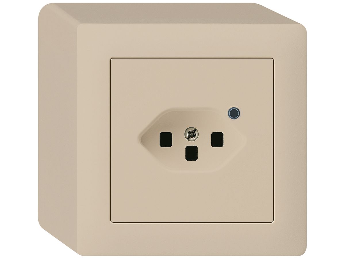 AP-Steckdose Hager kallysto 1×T23 beleuchtet Q beige