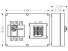 Lasttrennschaltergehäuse Hensel Mi, 630A 3-polig+PE+N