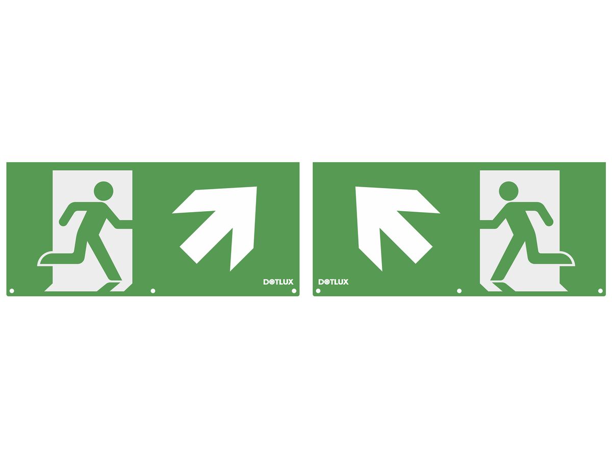 Piktogramm-Set DOTLUX je 1×Pfeil diagonal links/rechts oben