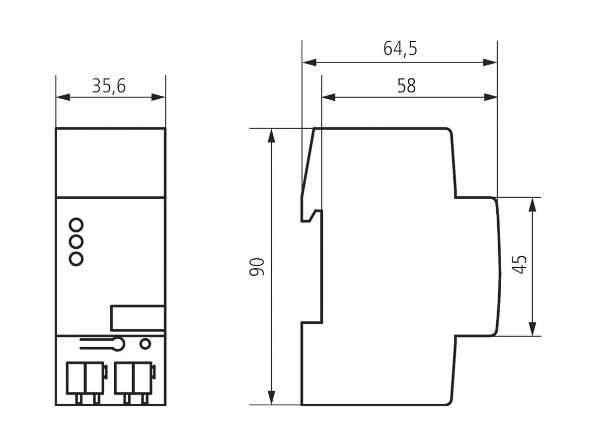 REG-KNX-Linienkoppler Theben 2TE