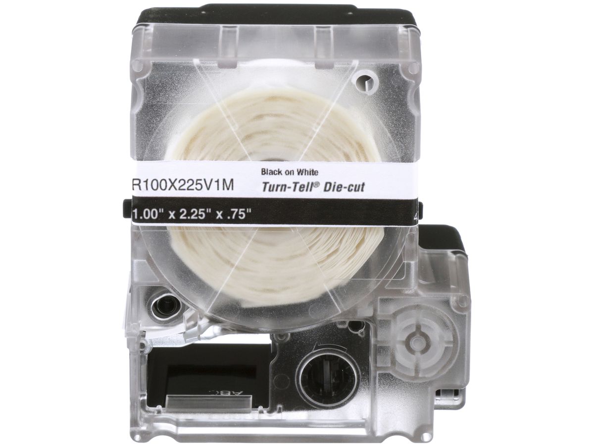 Etikettenkassette Panduit MP, selbstlaminierend, 25.4×57.2mm klar/weiss