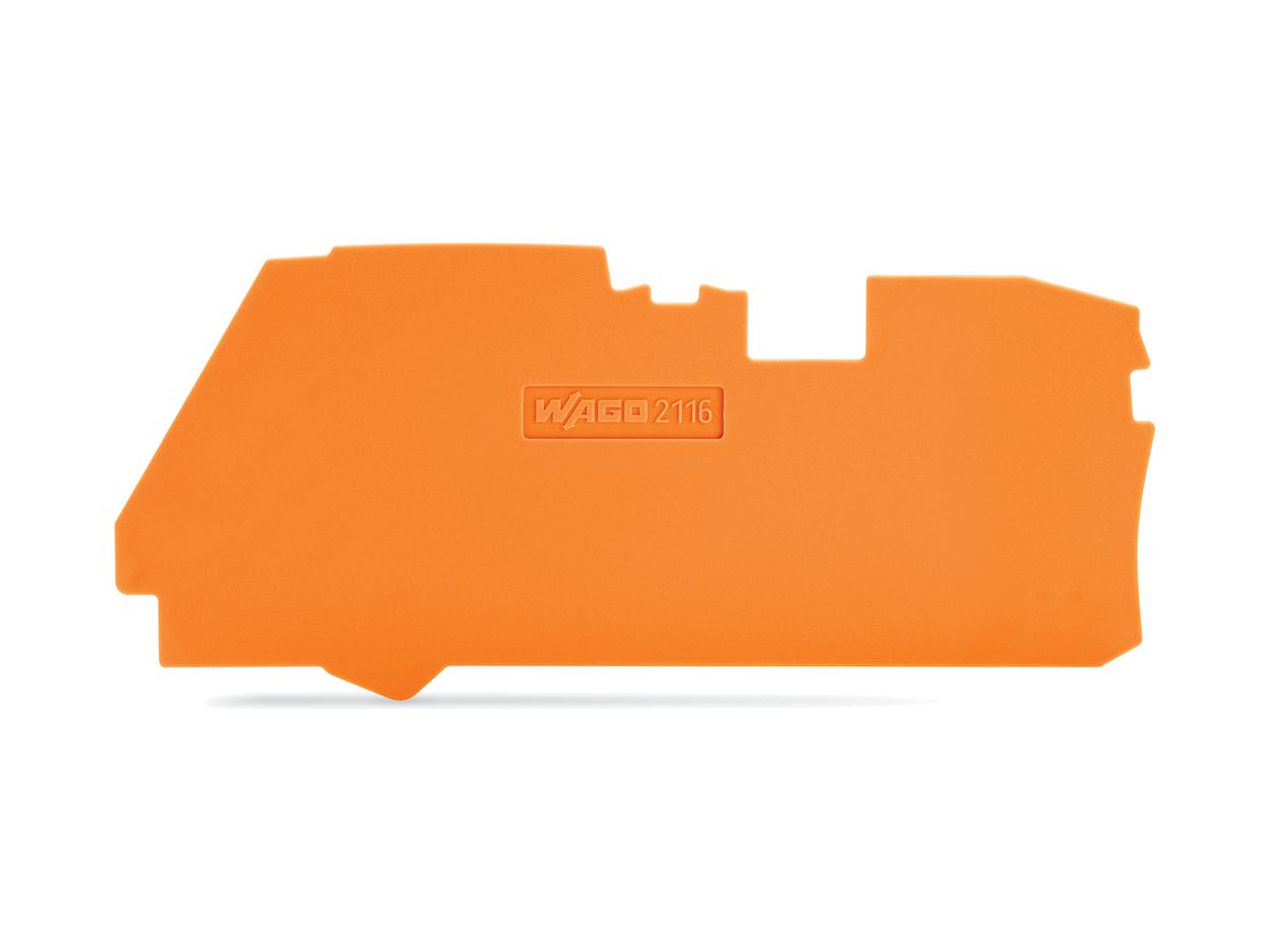 Abschluss/Zwischenplatte WAGO TOPJOB-S 1mm 2L orange zu Serie 2116