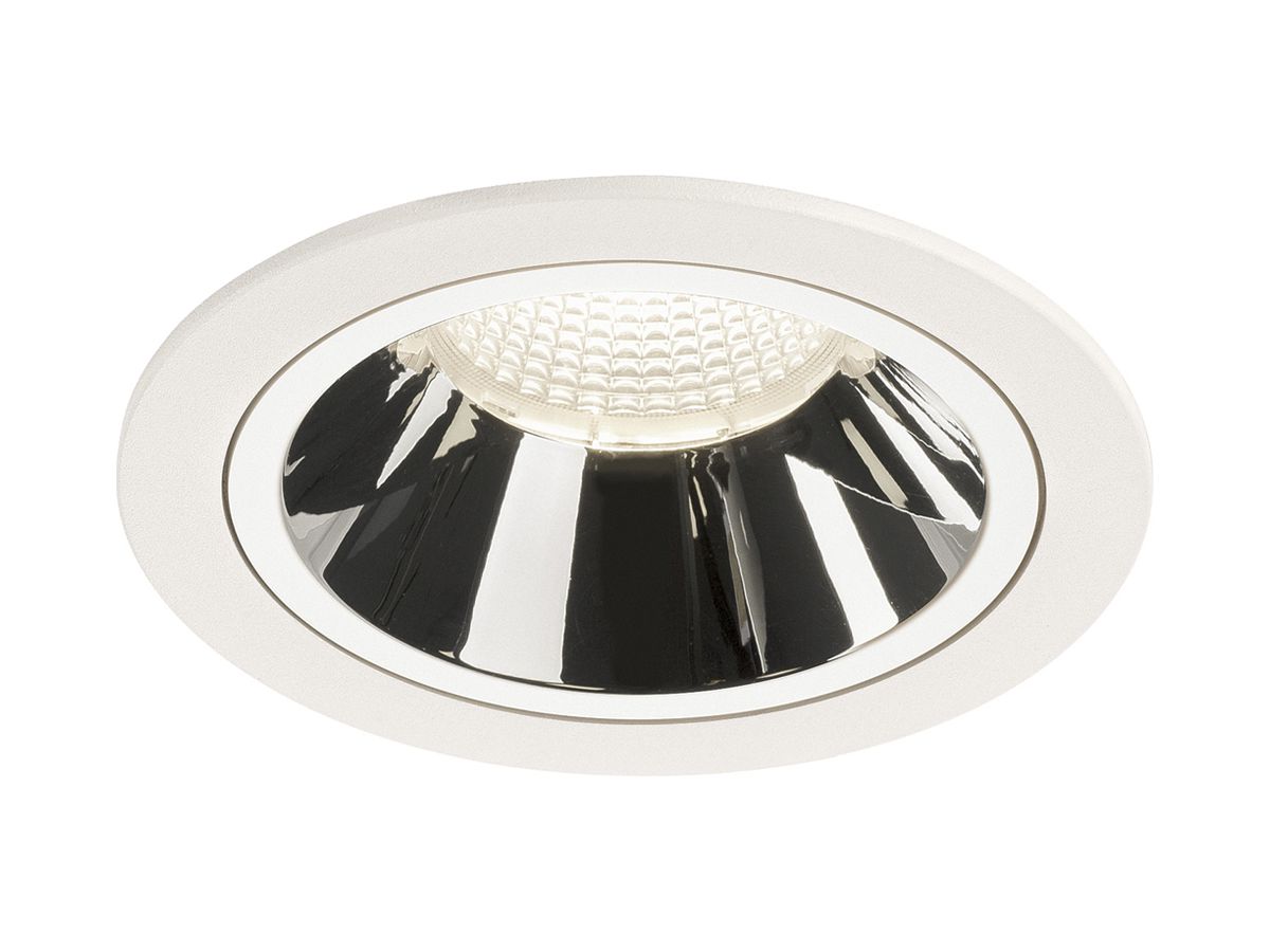 LED-Downlight SLV NUMINOS L 25.4W 2350lm 4000K 20° DIM Ø130×85mm ws/Cr