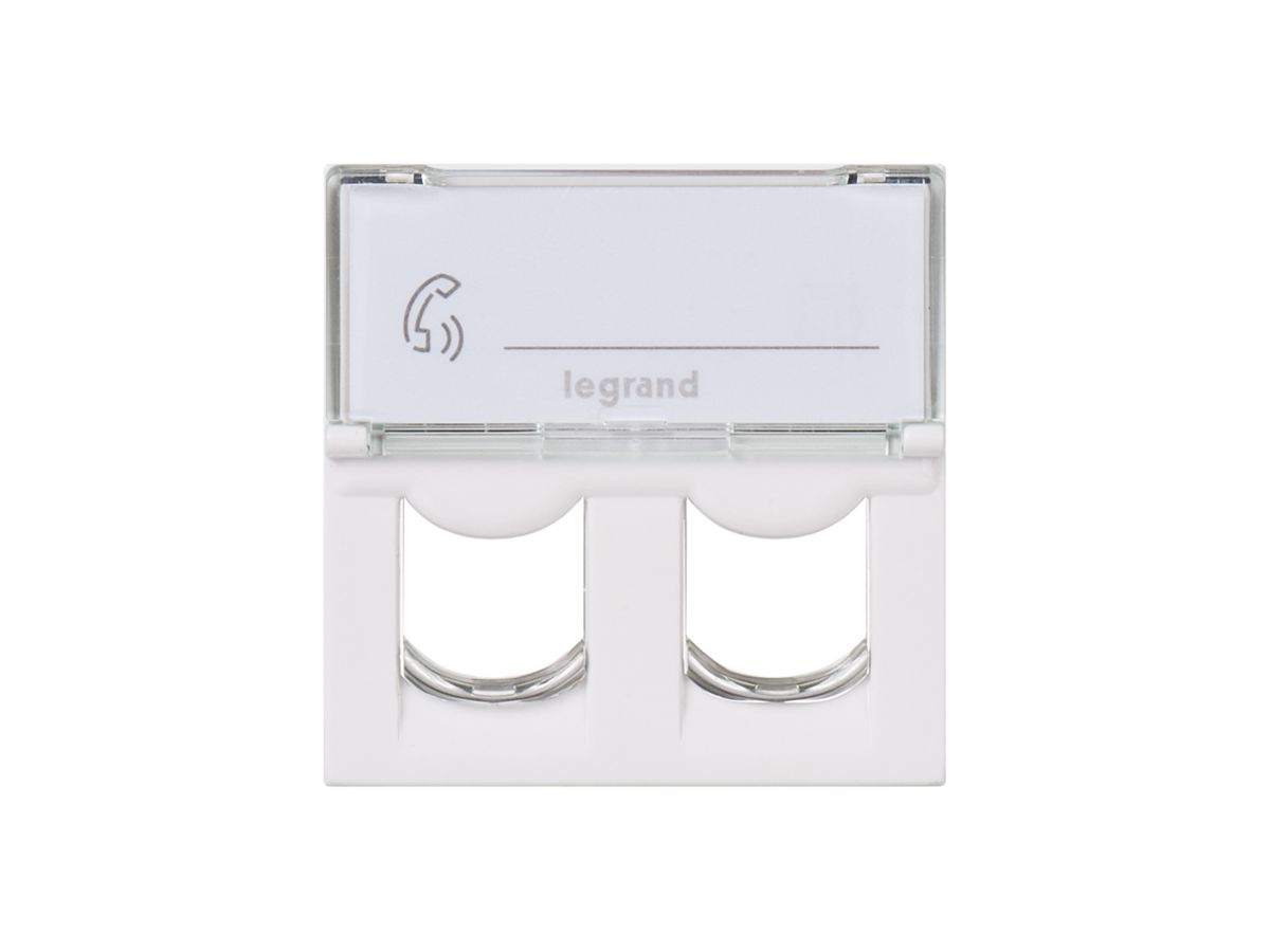 EB-Aufnahmeträger MOS 2×RJ45 weiss für Systimax