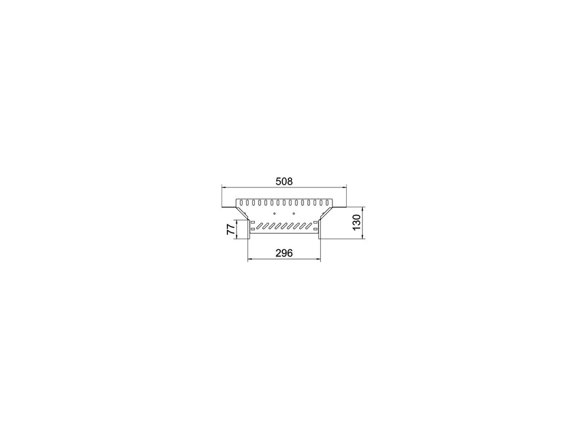 T-Abgang BET RAA 85×300mm Stahl bandverzinkt