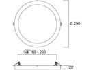LED-Downlight Feilo Sylvania START 5IN1 Ø290mm 23W 2300lm 3000…6500K VWB
