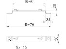 Distanzbügel Bettermann B=400mm verzinkt