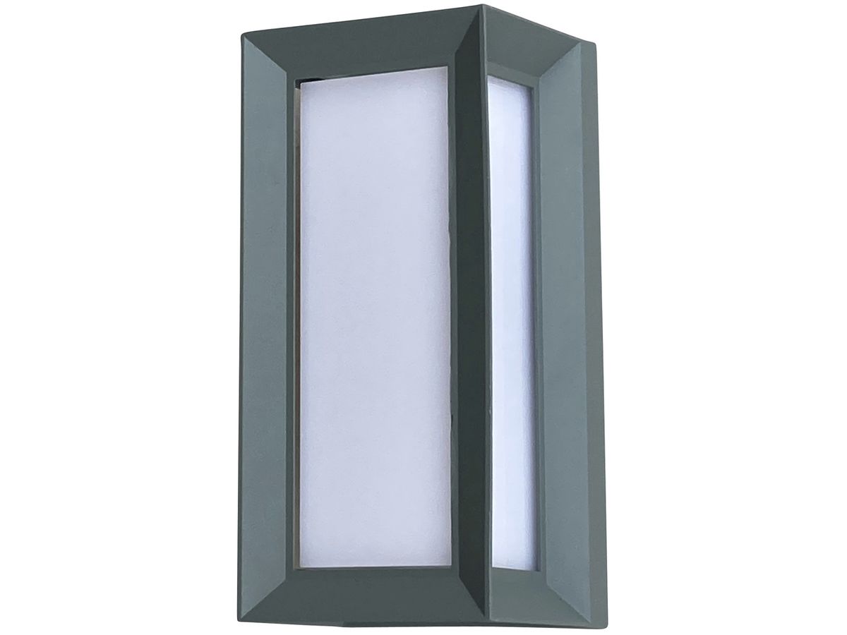 LED-Wandleuchte Z-Licht Alu Quader 12W 960lm 3000K IP65 grau