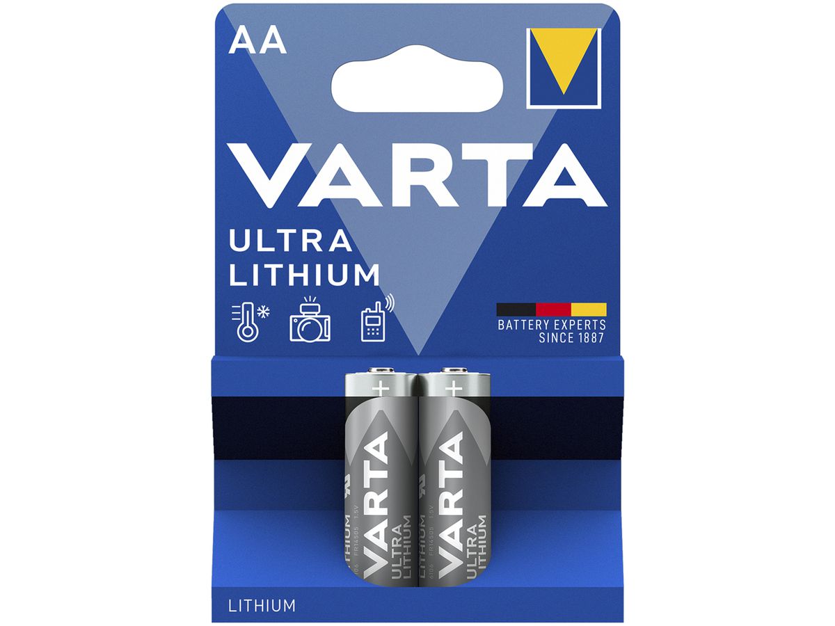 Batterie VARTA Ultra Lithium AA 1.5V Blister à 2 Stück